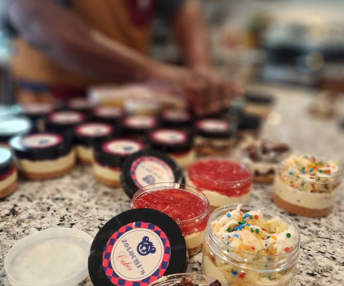 Zolochi's cheesecakes being prepared